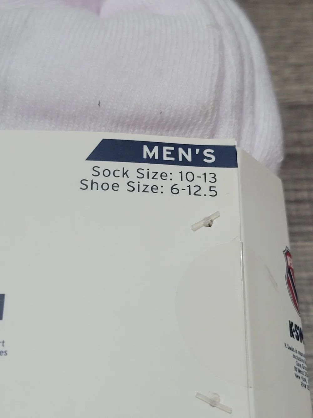 K-Swiss Men's White Low-Cut Athletic Socks Value 10 Pack - Picture 3 of 4